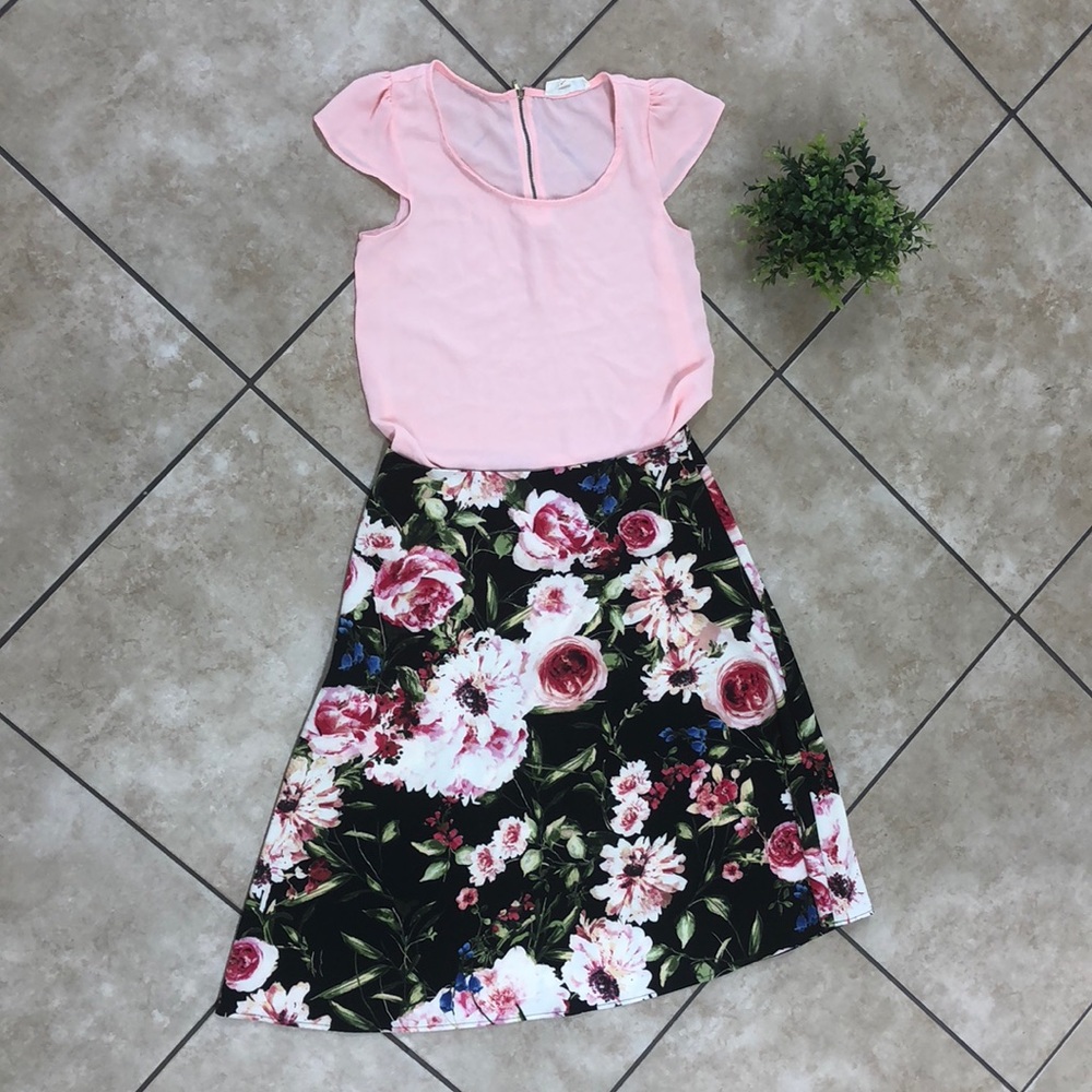 Floral midi skirt and/ or blouse